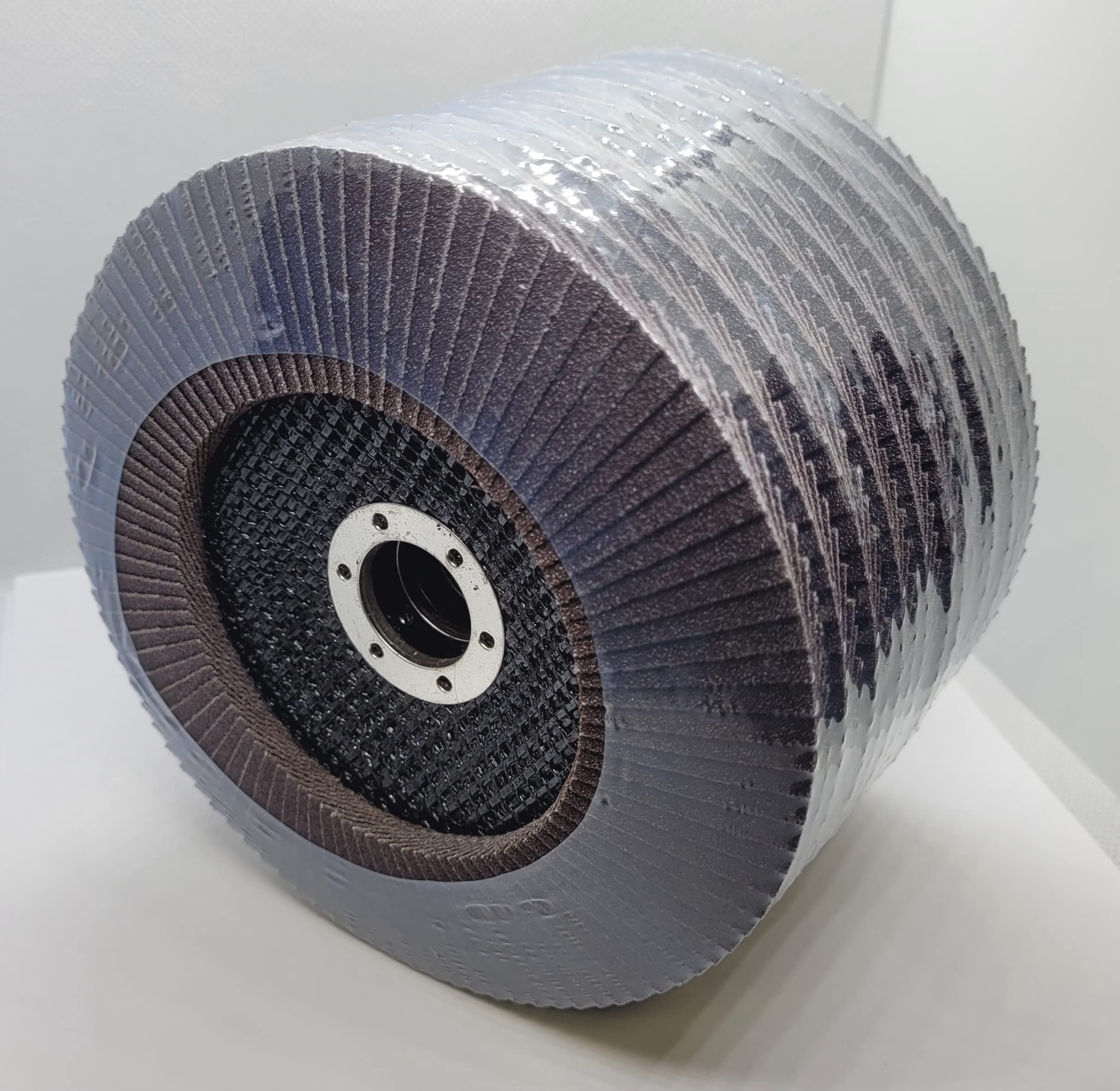 10 UNIDADES - Discos de láminas de 6" x 7/8" pulgadas, 120 granos, discos de lija de alúmina calcinada de densidad, muela abrasiva para amoladora angular, funciona en metal/acero inoxidable/carpintería, 6 pulgadas (150 mm x 22 mm), T29, grano 120