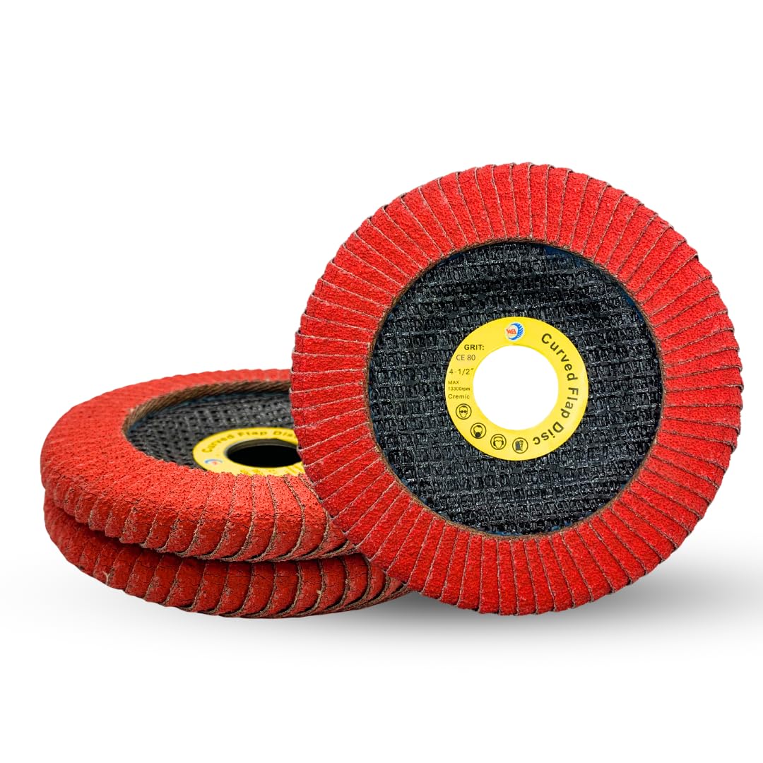 3 PACK 4-1/2" x 7/8" Curved Edge VSM Ceramic Flap Discs