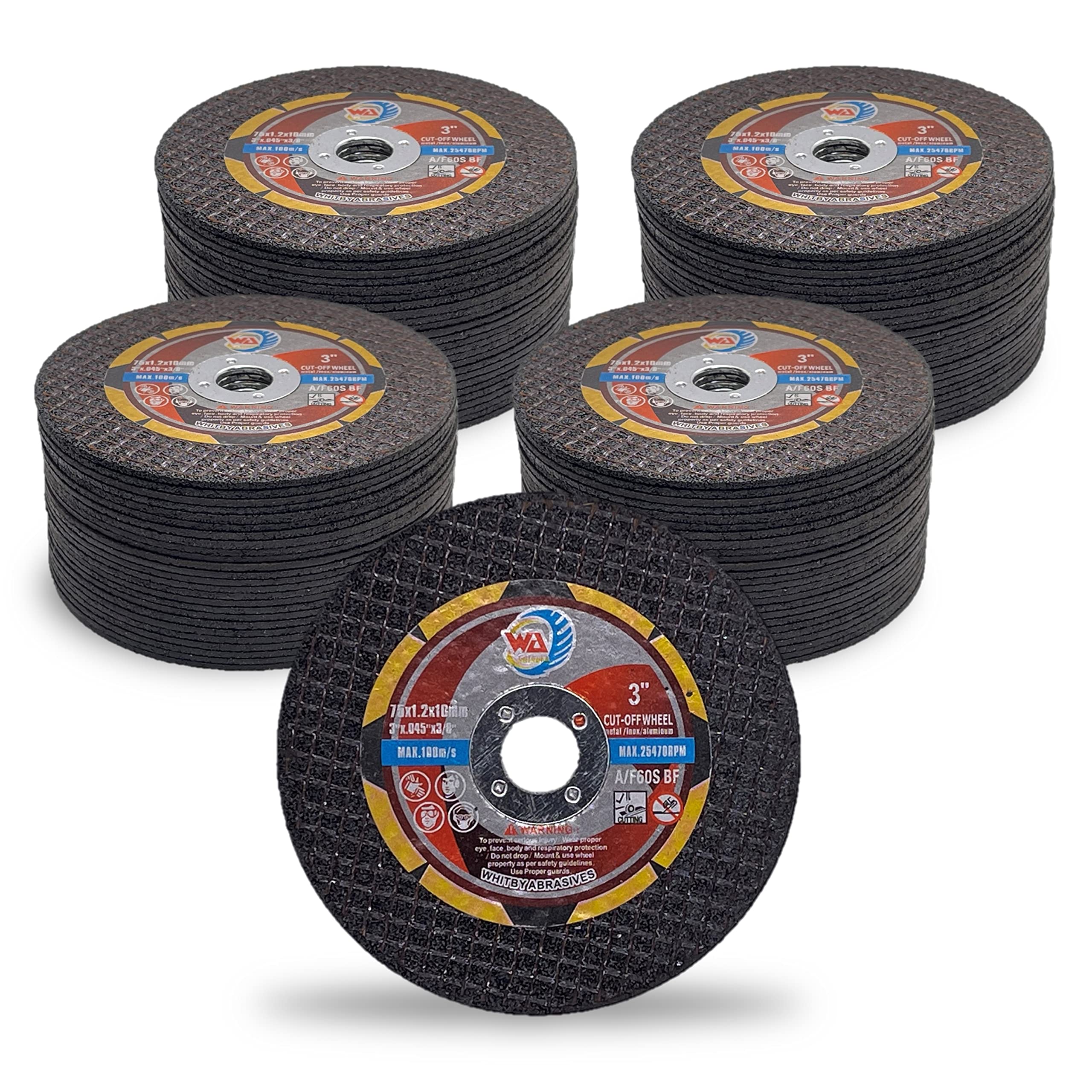 Whitby Abrasives bundle of 2 to 4 inch thin cut-off wheels for die grinders