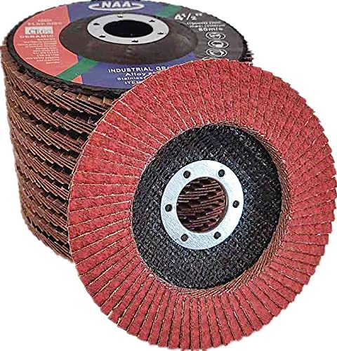 10 PACK 4-1/2" x 7/8" Ceramic Grain Flap Sanding Discs, 60 Grit
