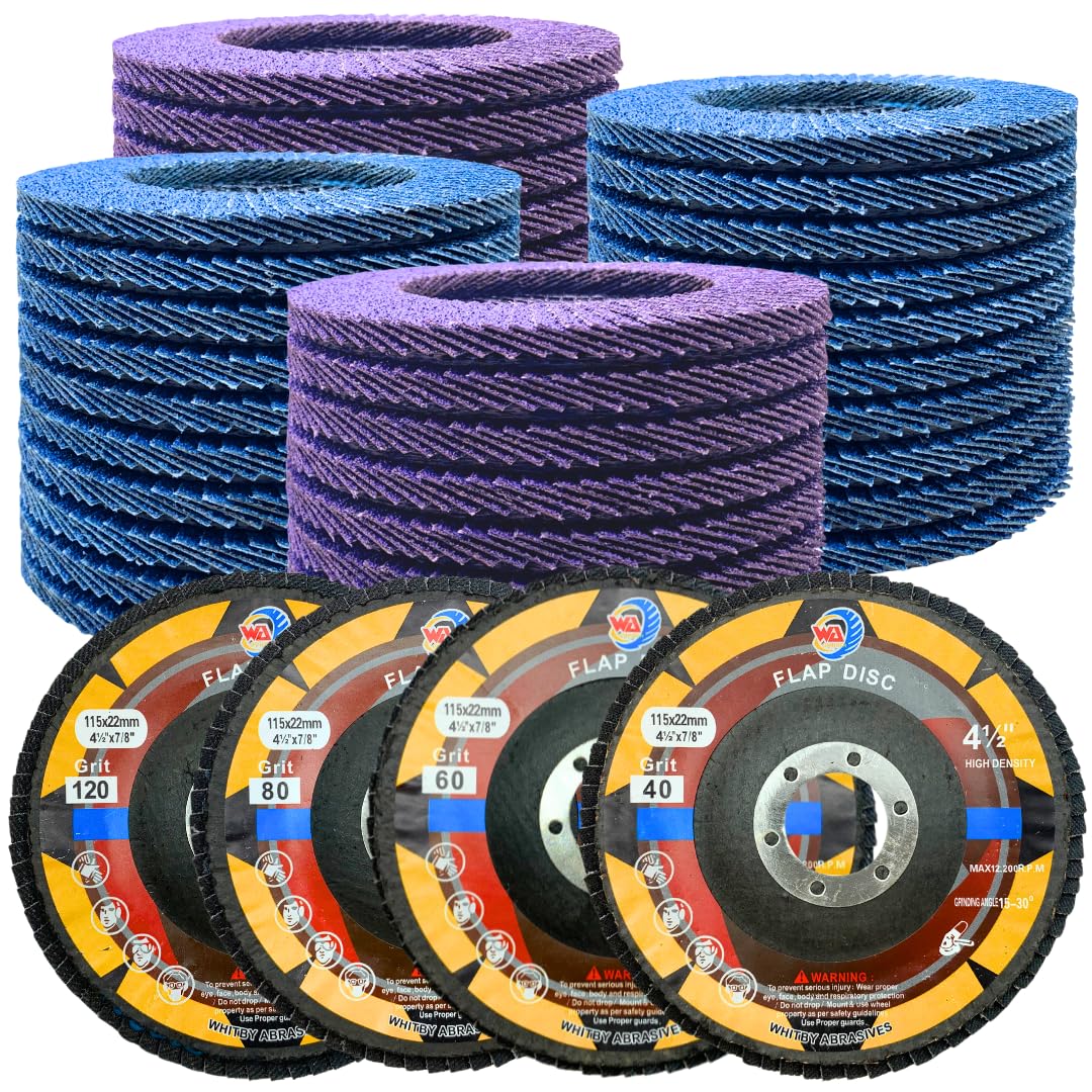 4-1/2" x 7/8" Zirconia Type 29 Flap Discs for Metal & Stainless Steel