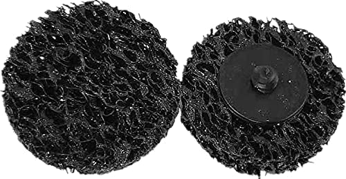 PAQUETE DE 12 - Discos Mini de cambio rápido de 2" para lijar y limpiar, disco de fácil extracción negro para amoladora de troqueles, tratamiento de superficies, eliminación de óxido, pintura y pegamento, **13.000 RPM**, desincrustación (medio)