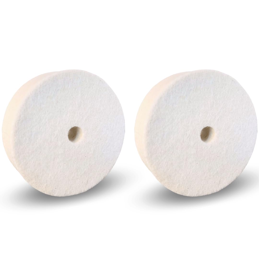 Whitby Abrasives 3 inch compressed wool polishing wheels, 2 pack
