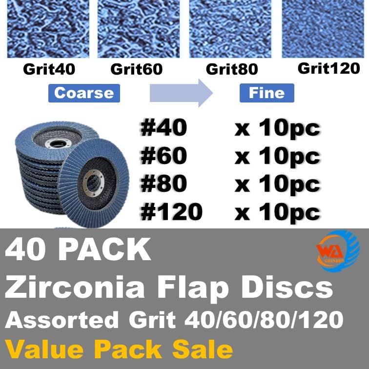 4-1/2" x 7/8" Zirconia Type 29 Flap Discs for Metal & Stainless Steel