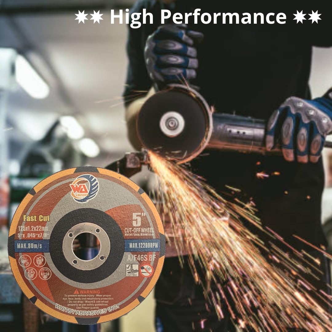 Whitby Abrasives FastCut thin cut-off wheels for metal and stainless steel, 25 pack