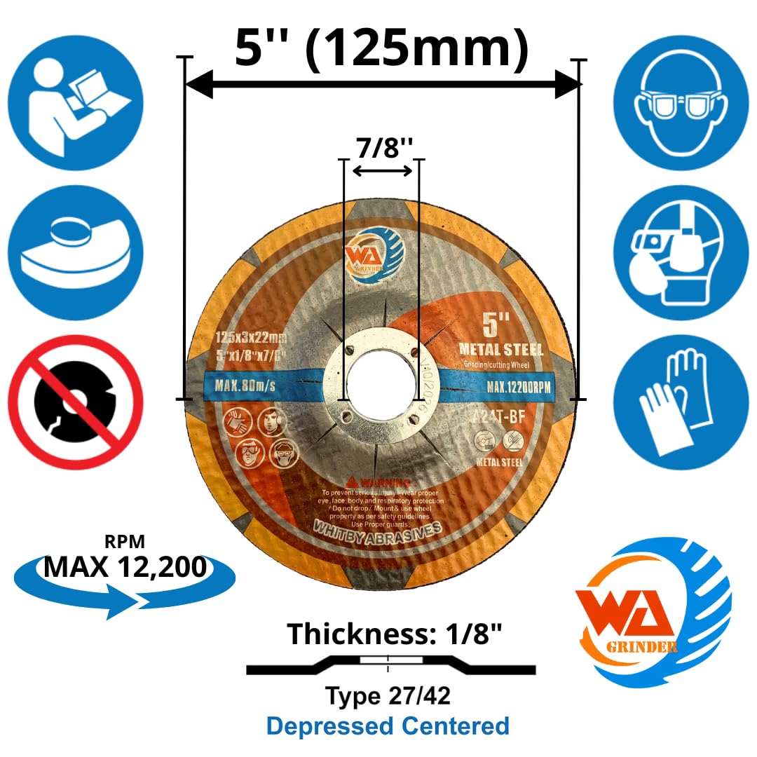 1/8" x 7/8" Cut-Off Wheel for Metal, Iron & Steel