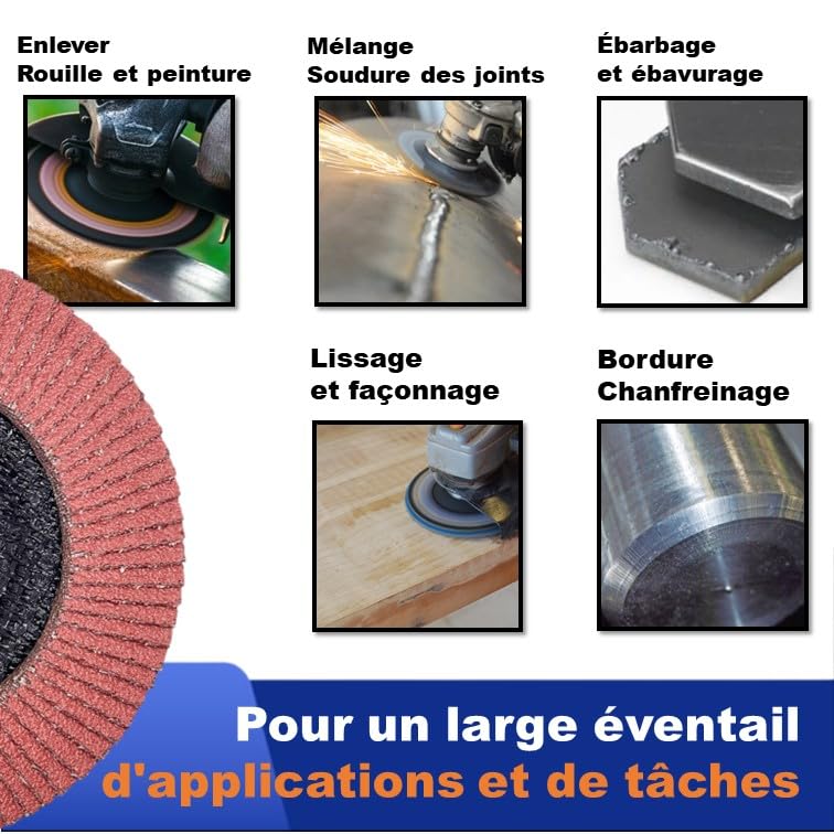 4-1/2" x 7/8" Zirconia Type 29 Flap Discs for Metal & Stainless Steel
