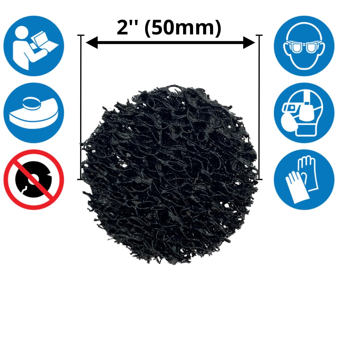 12 PACK 2" Mini Quick Change Strip & Clean Discs, Black Easy Strip Disc for Die Grinder