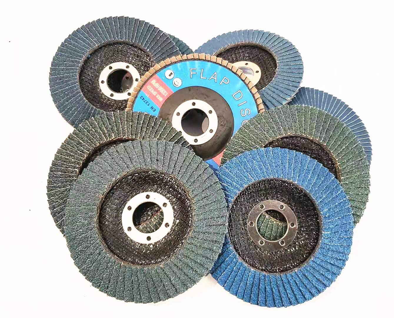 Whitby Abrasives 4-1/2 inch assorted grit zirconia flap discs, 10 pack