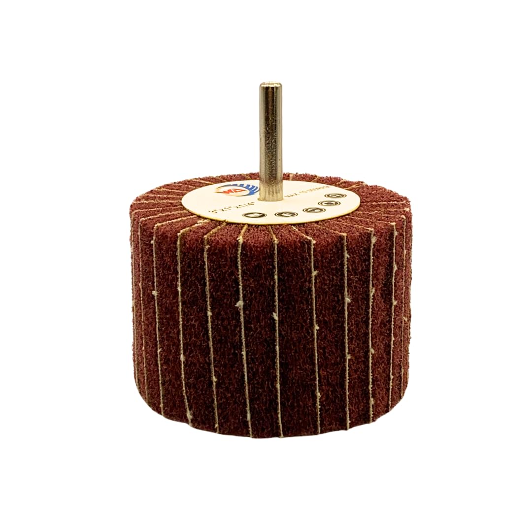 Whitby Abrasives 3 inch interleaf mounted flap wheels with 1/4 inch shank