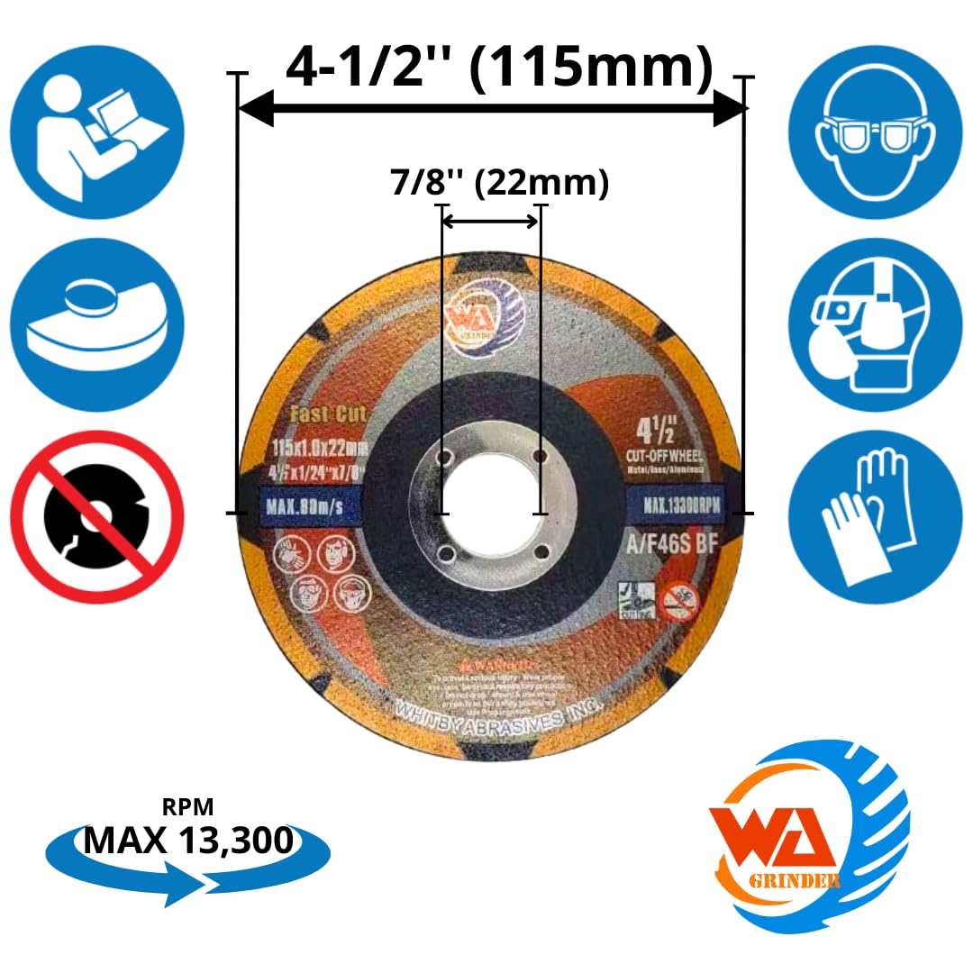 25 PACK FastCut Cutting Wheels for Metal & Stainless Steel