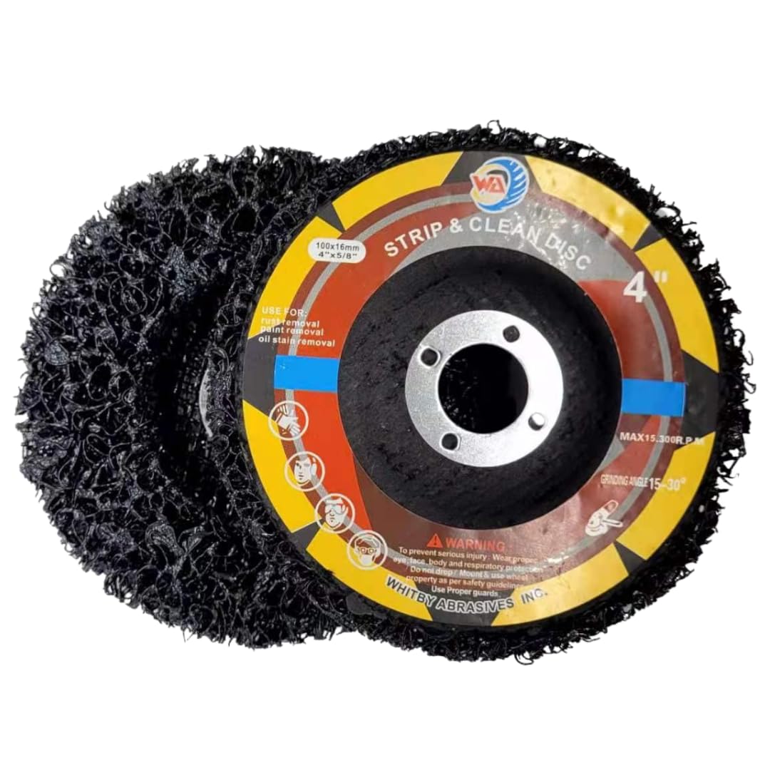 5 PACK 4" x 5/8" Strip Discs Paint Removal Disc, Strip & Clean Discs for Angle Grinders