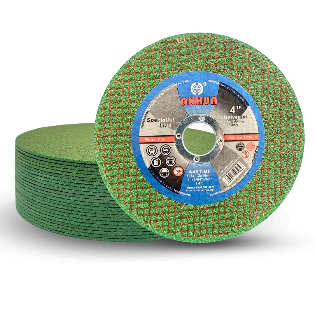 Whitby Abrasives 4 inch green cutting wheels for metal and stainless steel, 25 pack