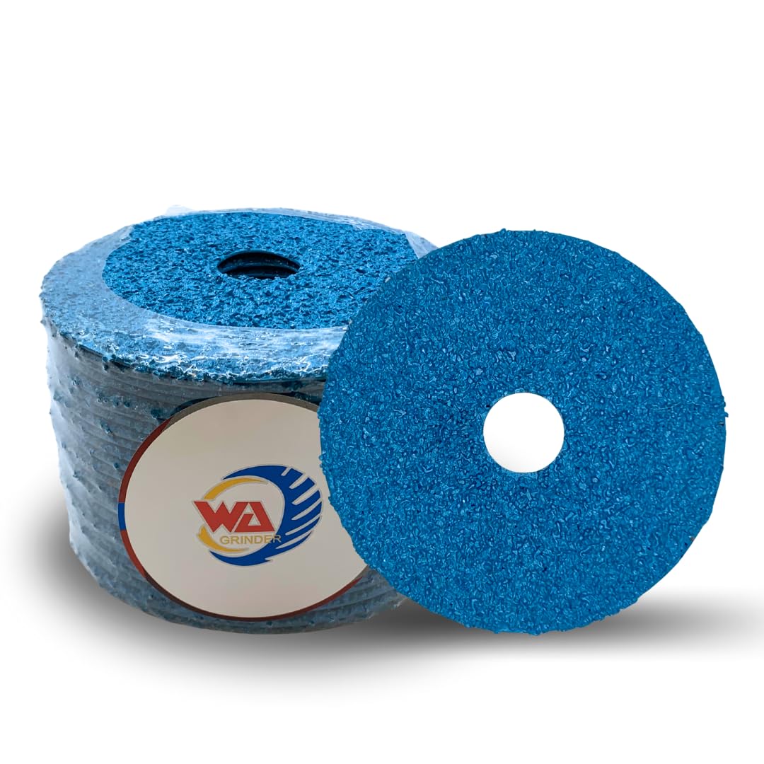 WA 25PACK - Discos de lija de fibra de resina de circonio premium, eje de 7/8'' pulgadas, para madera, metal, aluminio, acero inoxidable, fibra de vidrio, en amoladora angular