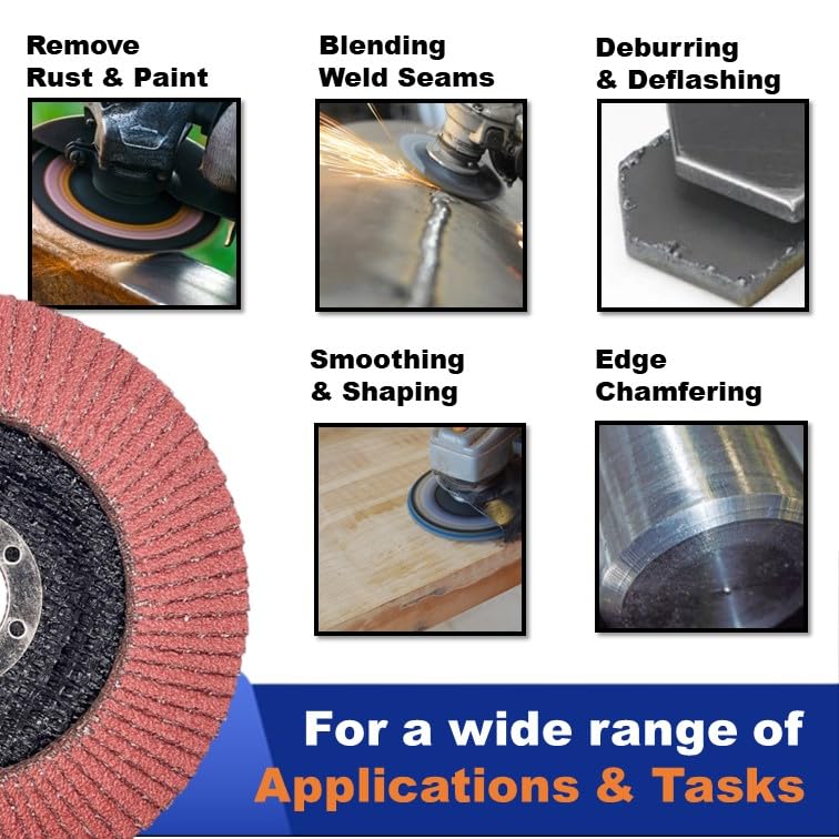 4-1/2" x 7/8" Zirconia Type 29 Flap Discs for Metal & Stainless Steel