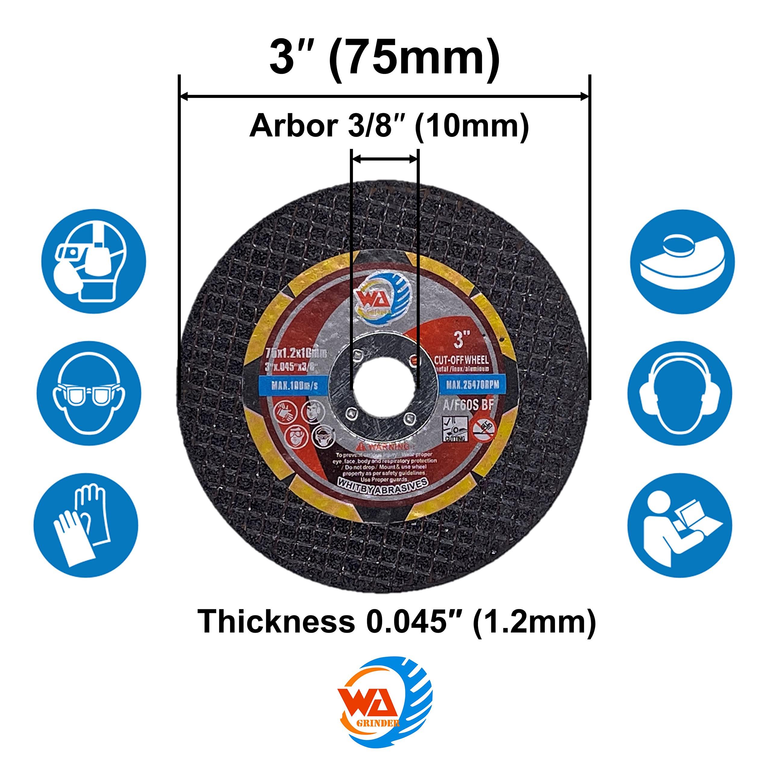 Thin Cut Off Disc for Die Grinder – Metal, Steel, Stainless & Wood Cutting Wheel