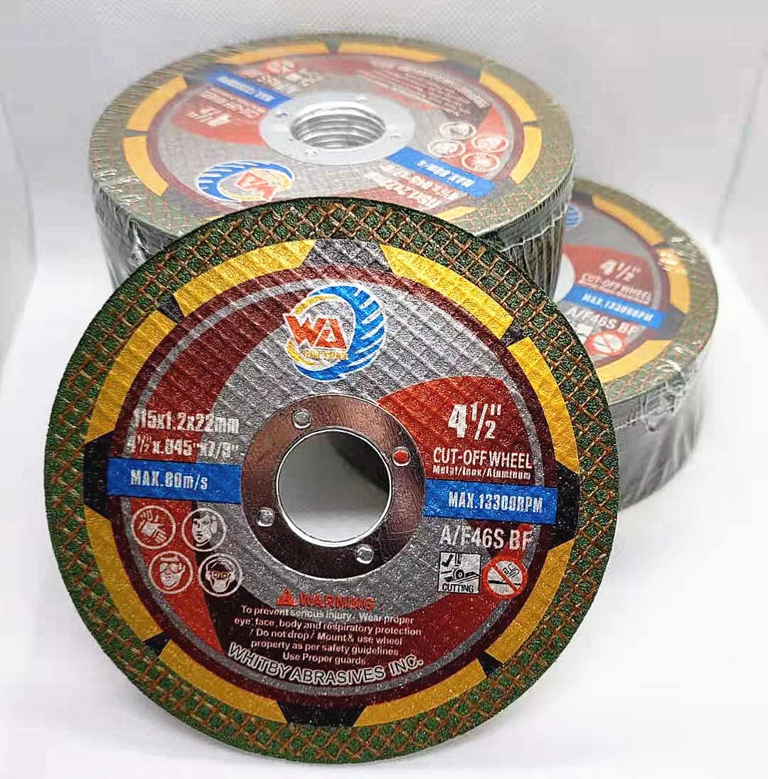 AL POR MAYOR - Discos de corte verdes extra afilados para acero inoxidable y metal – 4½"/5" x 0.045" x 7/8" | Whitby Abrasives
