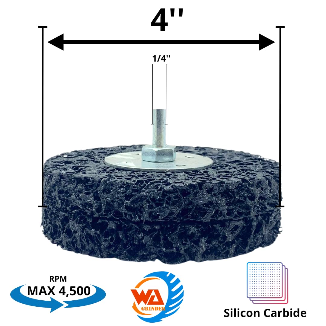 2 PACK 4" Strip & Clean Discs with 1/4" Shaft 4" x 1/4"