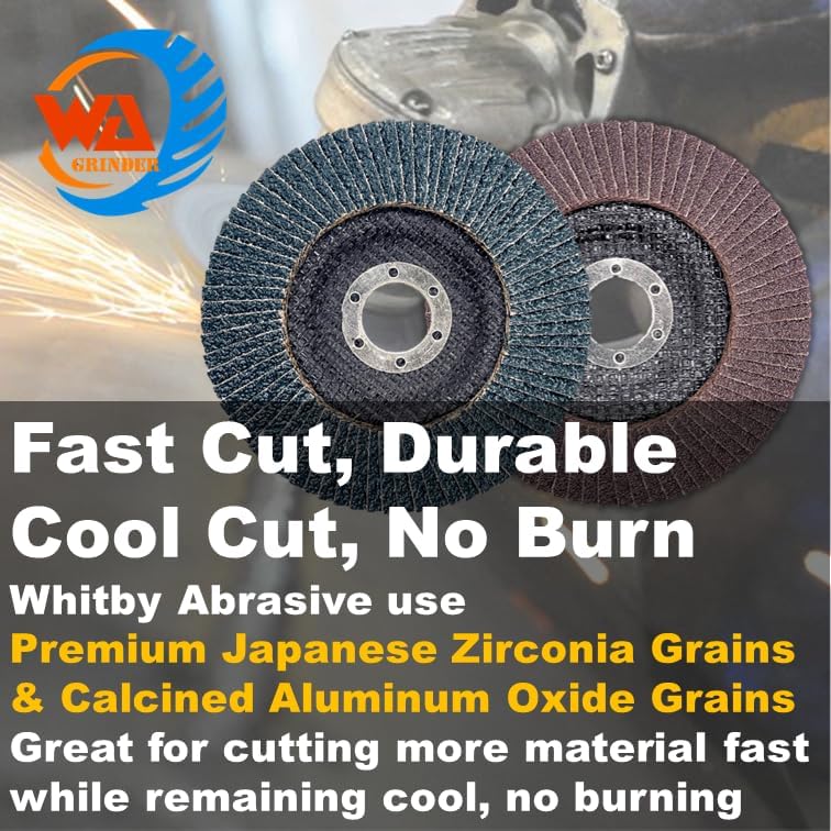 10 PACK 5" Type 29 Flap Discs – Assorted Grit for Angle Grinder