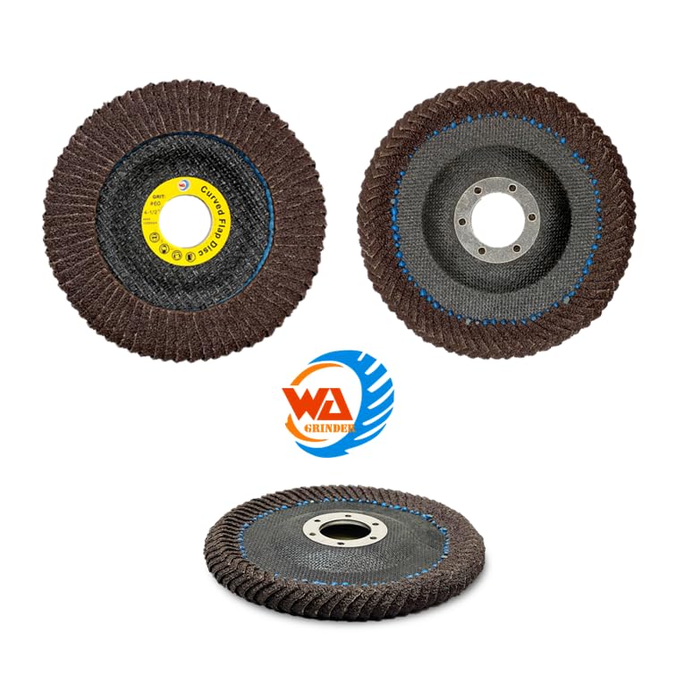 5 PACK 4-1/2" x 7/8" Curved Edge Calcined Alumina Flap Discs