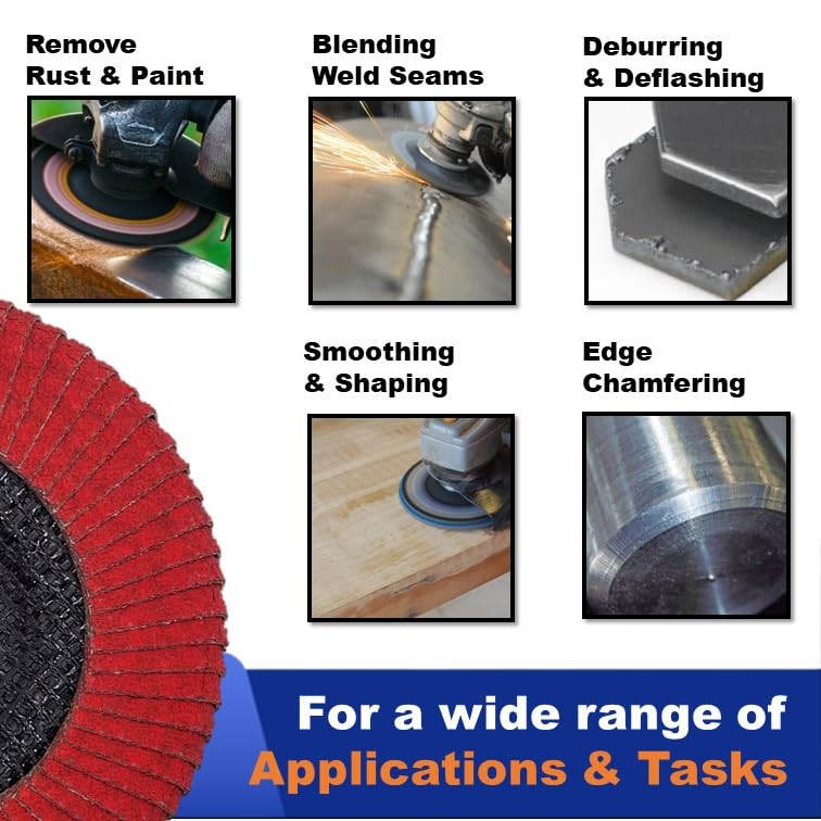 3 PACK 4-1/2" x 7/8" Curved Edge VSM Ceramic Flap Discs