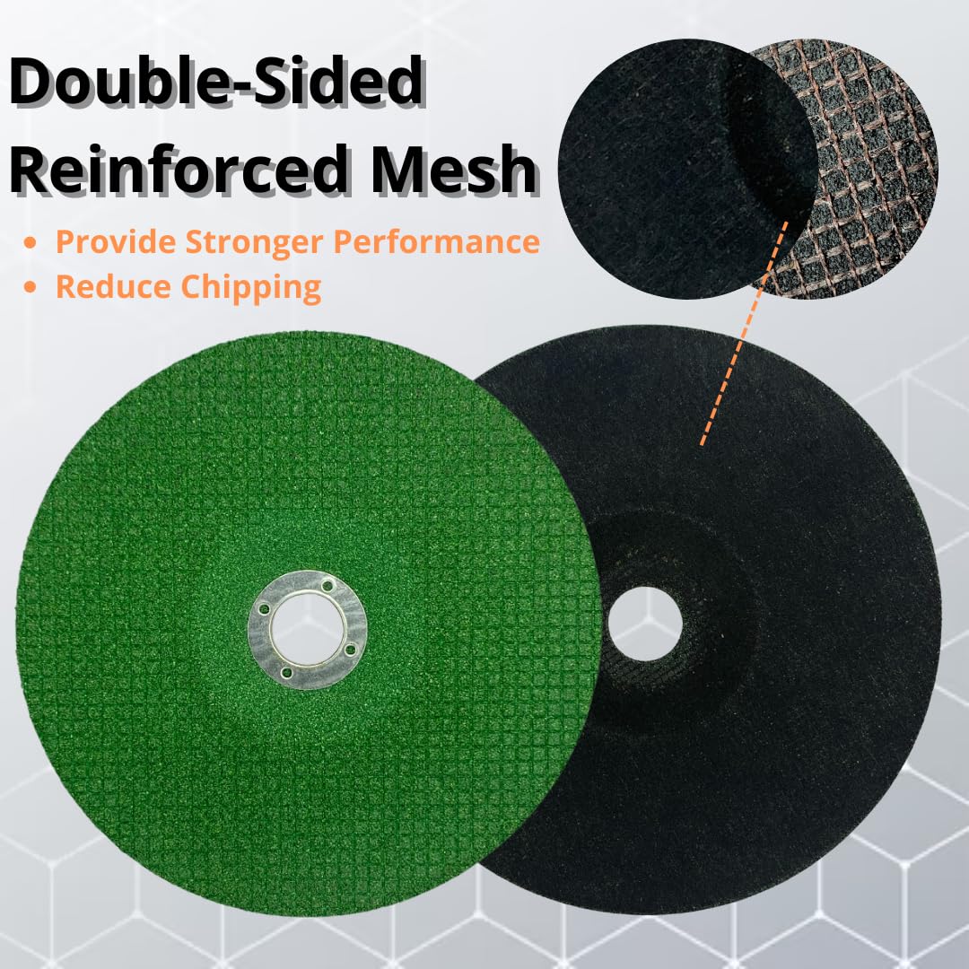 WA GRINDER paquete de 10 discos de desbaste flexibles de 4 1/2" y 60 granos para metal, grano de circonio, 1/8" de espesor, árbol de 7/8", centro deprimido para amoladora angular, MAX 13300 RPM (4½" Grano 60)