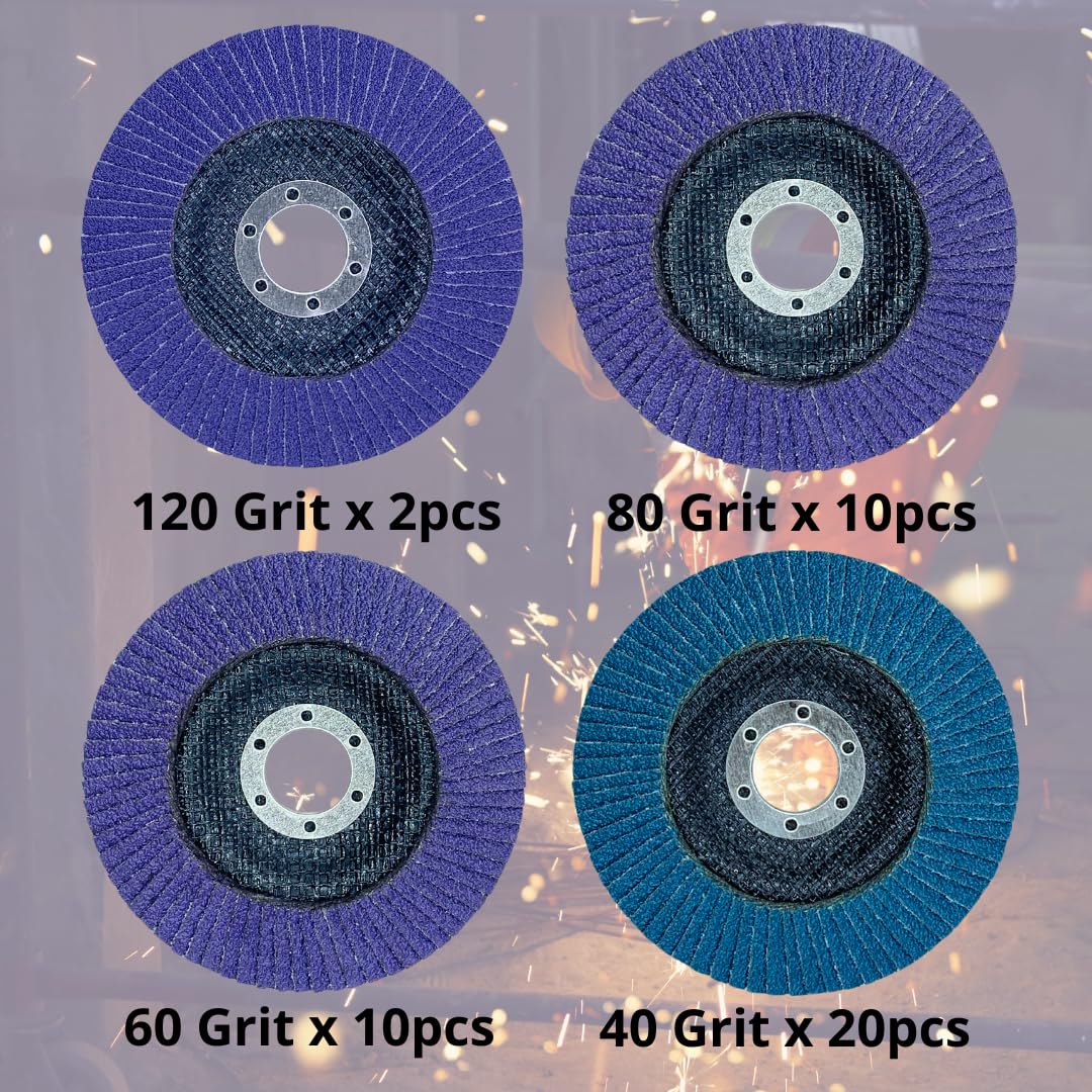 4-1/2" x 7/8" Zirconia Type 29 Flap Discs for Metal & Stainless Steel