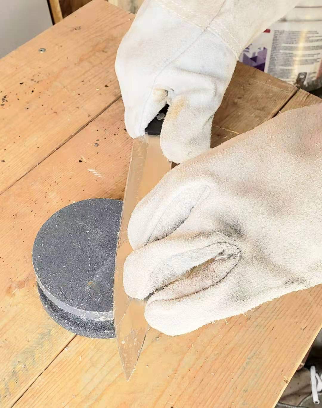 WA Piedra de afilar de carburo de silicio de 4" de doble grano para hacha/hachuela, piedras de afilar multiusos, piedra de afilar hachas, afilador de patines, piedra de afilar cuchillos, piedra húmeda, pierre a aiguiser