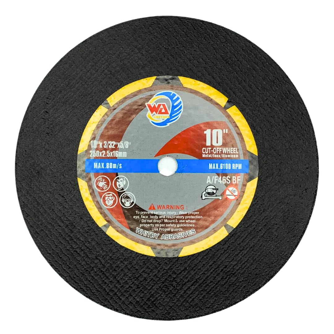 Whitby Abrasives 10 inch thin cut-off wheels for metal and stainless steel