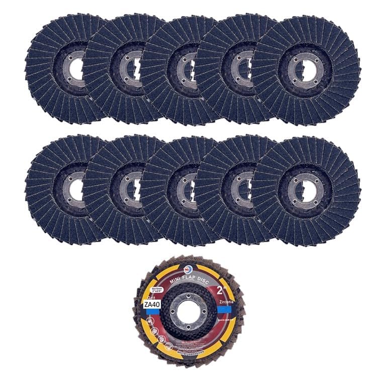 10 PACK 2" Mini VSM Zirconia Flap Discs with 3/8" Arbor