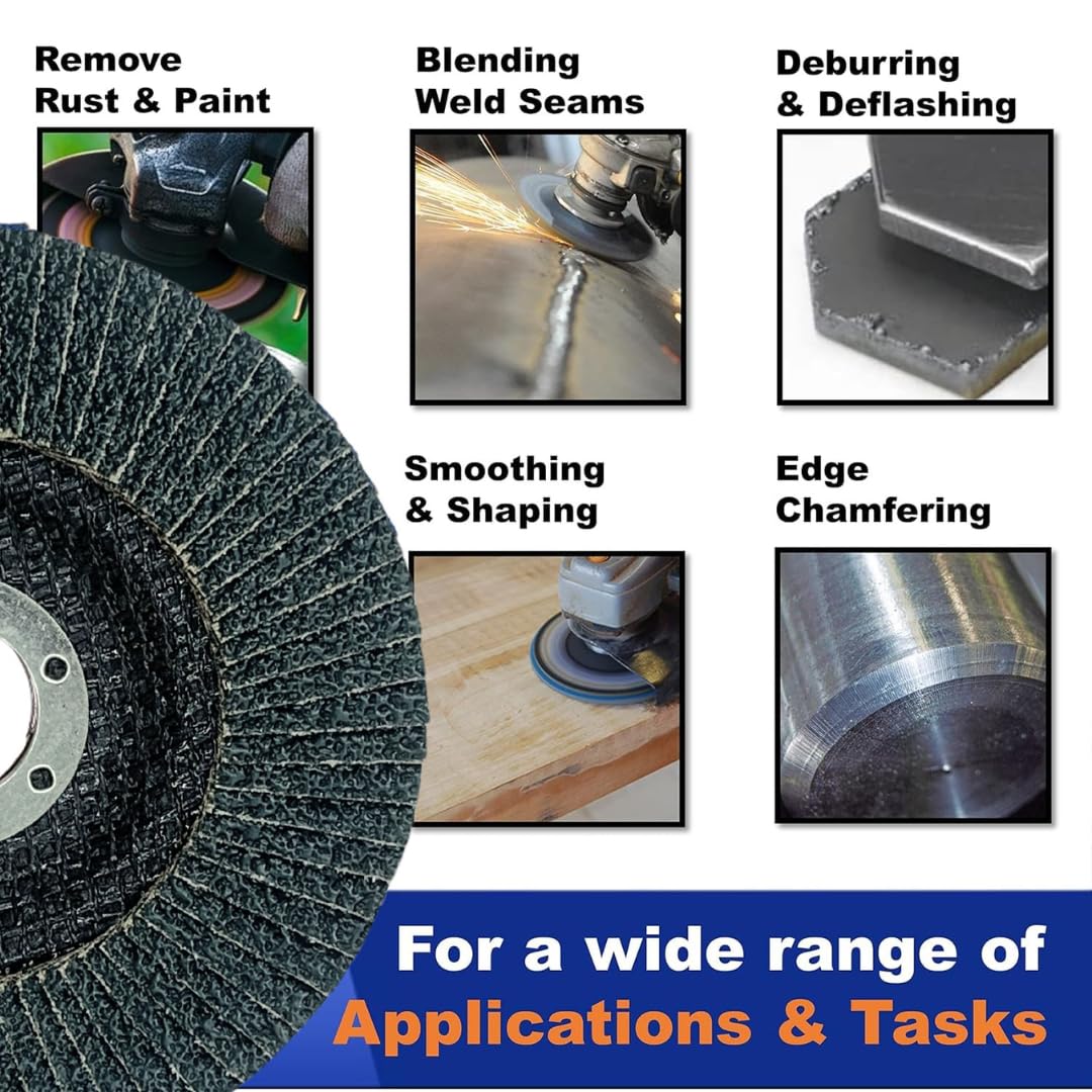 10 PACK 4-1/2" x 7/8" Premium VSM Zirconia Beveled Type 29 Flap Discs