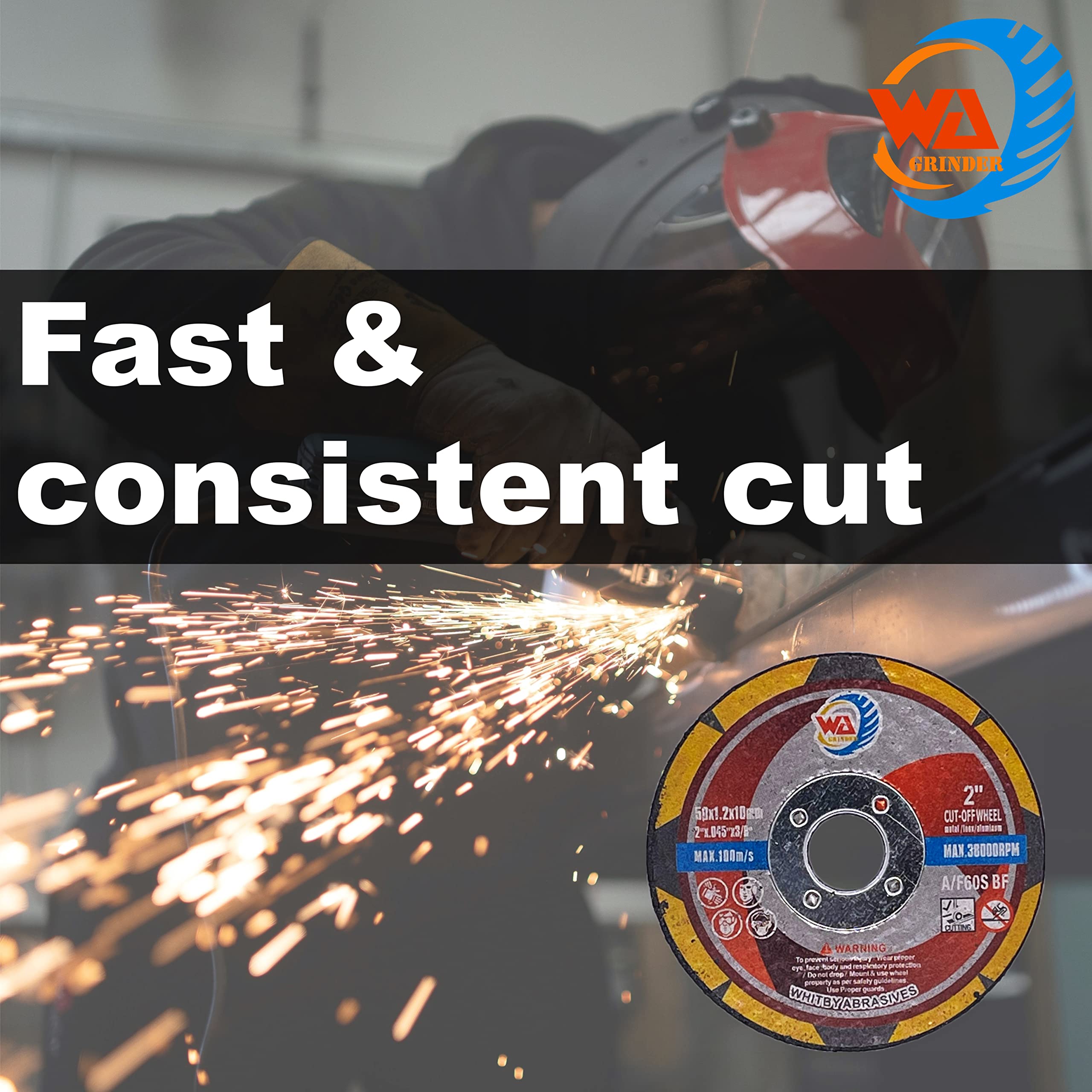 20 PACK 2" x 0.045" x 3/8" Thin Cutting Wheels for Metal & Stainless Steel