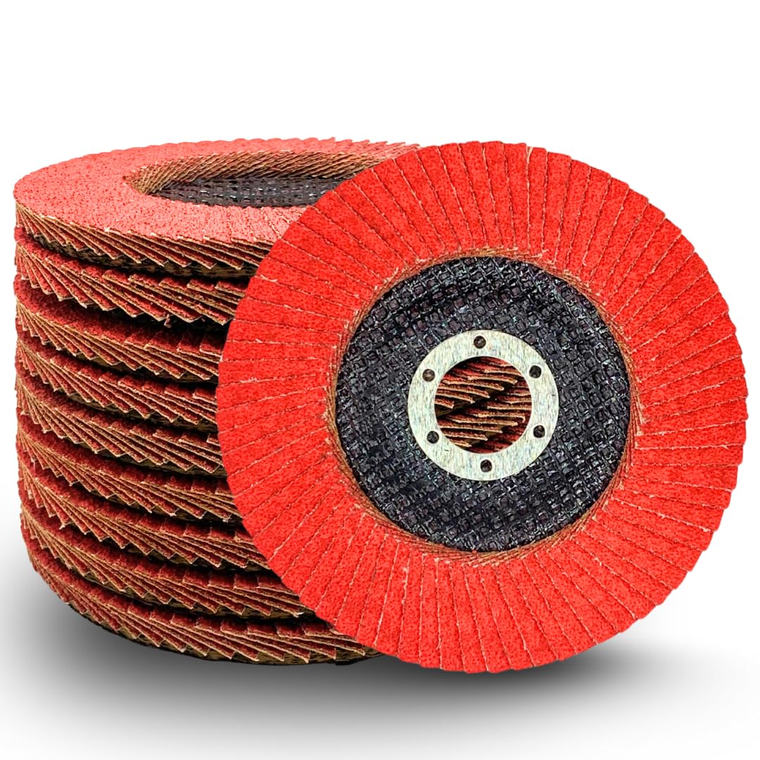 Whitby Abrasives 4-1/2 inch ceramic flap discs, 60 grit, 10 pack