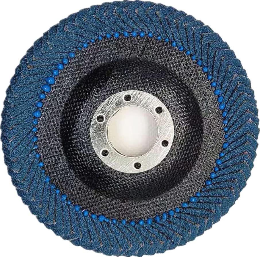 WA 5PCS-4 1/2" x 7/8" Discos de Láminas de Zirconia para Soldadura de Filete de Borde Curvo