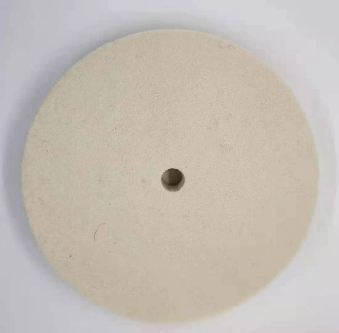 WA Disco de pulido de lana de 6" x3/4", Fieltro de lana fina comprimida, Eje de 1/2", Disco de lana para pulir y abrillantar para amoladora de banco, Pulido y bruñido de joyería/metal/acero inoxidable, 6" x3/4" x1/2"