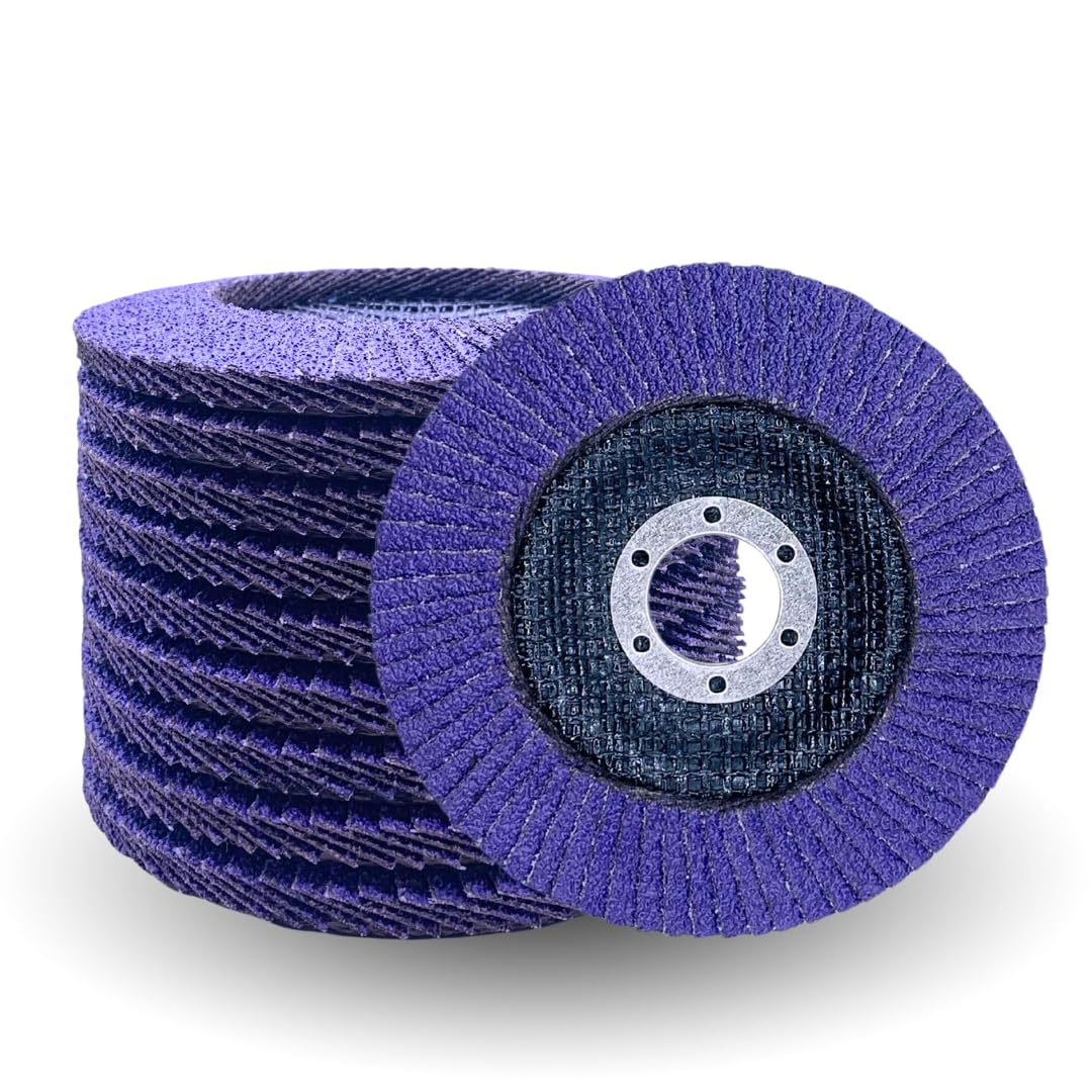 Whitby Abrasives 4-1/2 inch zirconia flap discs, 40 grit, 10 pack