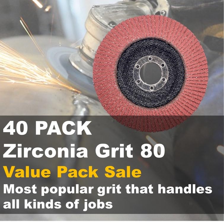 4-1/2" x 7/8" Zirconia Type 29 Flap Discs for Metal & Stainless Steel