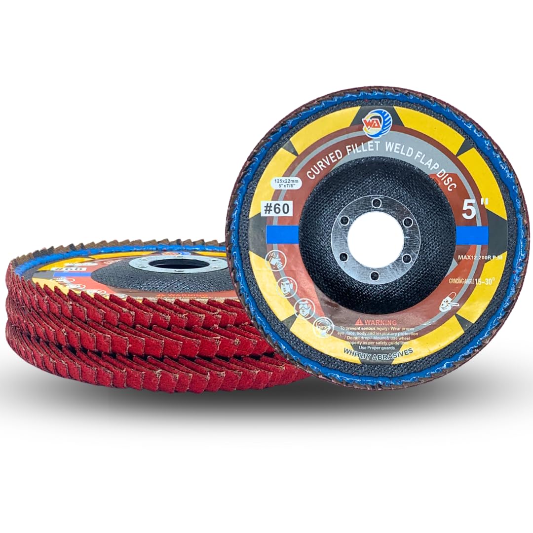 Whitby Abrasives half curved edge fillet weld ceramic flap discs, 3 pack