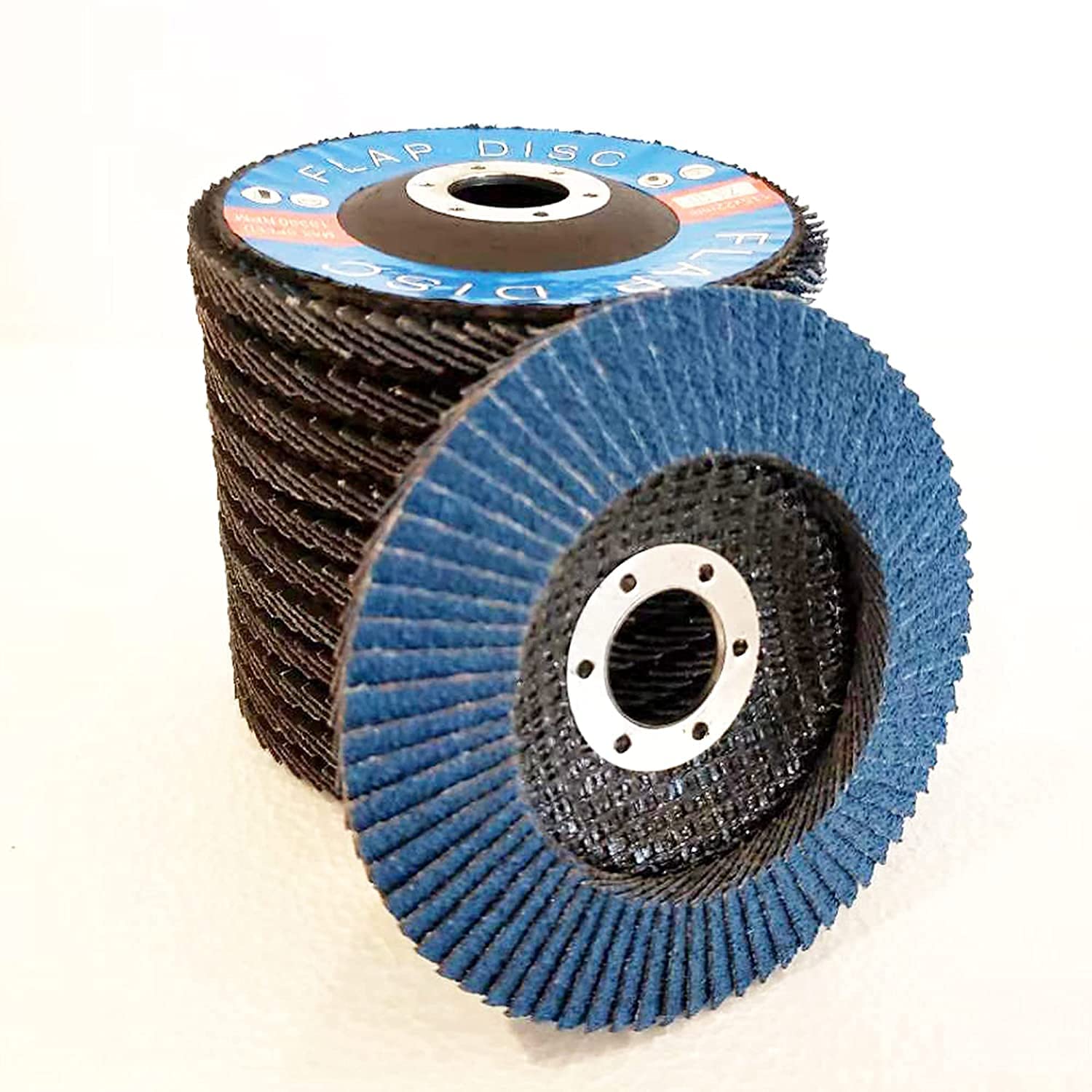 Lot de 10 disques à lamelles en zircone à densité standard de 4 1/2" x 7/8", grain 60#, disques de ponçage pour meuleuse d'angle, meules à tronçonner pour acier inoxydable/métal, T29ZA60