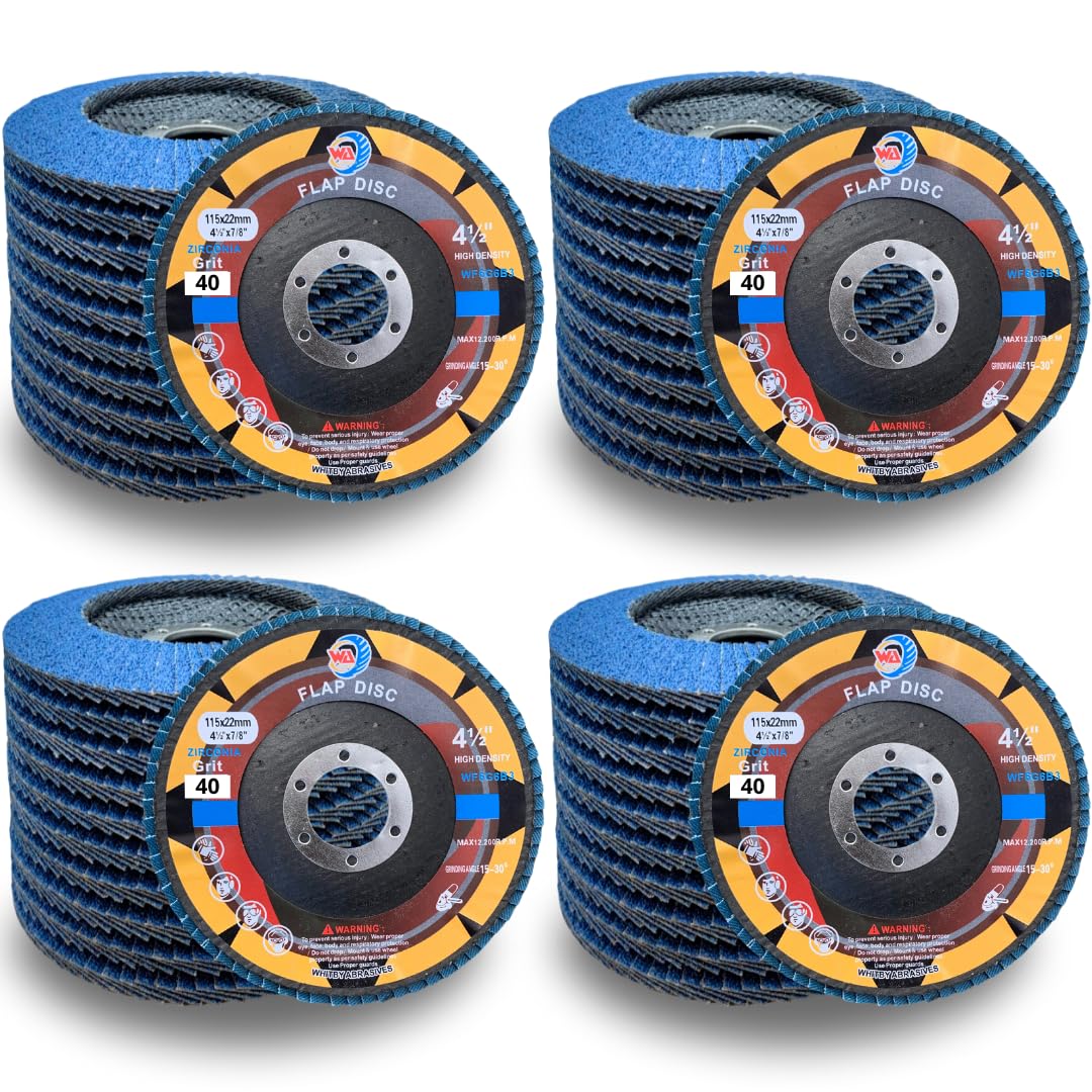4-1/2" x 7/8" Zirconia Type 29 Flap Discs for Metal & Stainless Steel