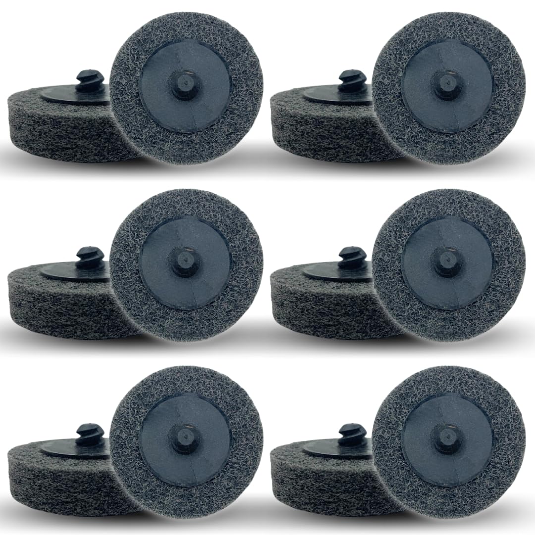 Whitby Abrasives 2 inch quick change silicon carbide non-woven polishing discs, 12 pack