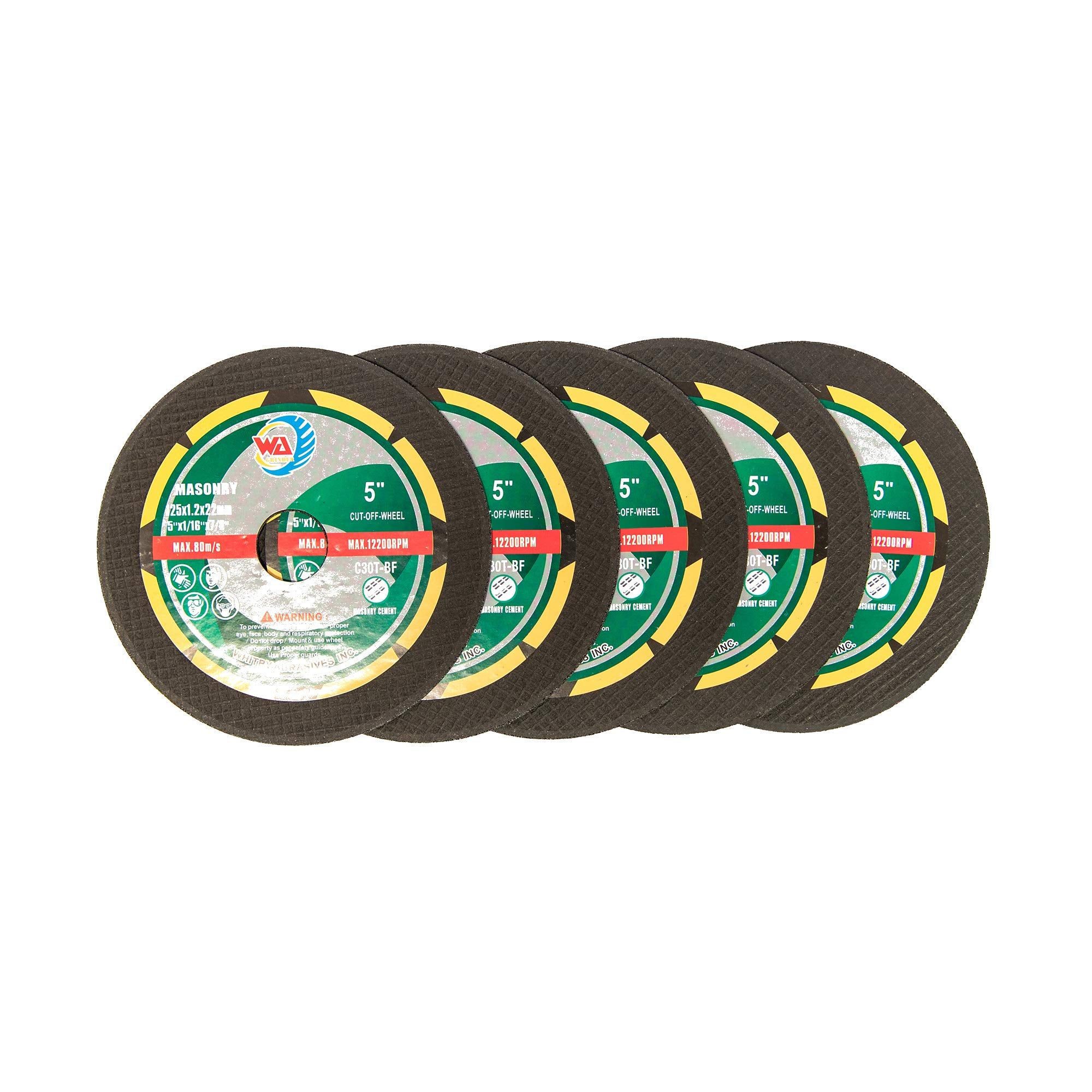 PAQUET DE 25 disques à tronçonner de 5 po pour béton, maçonnerie