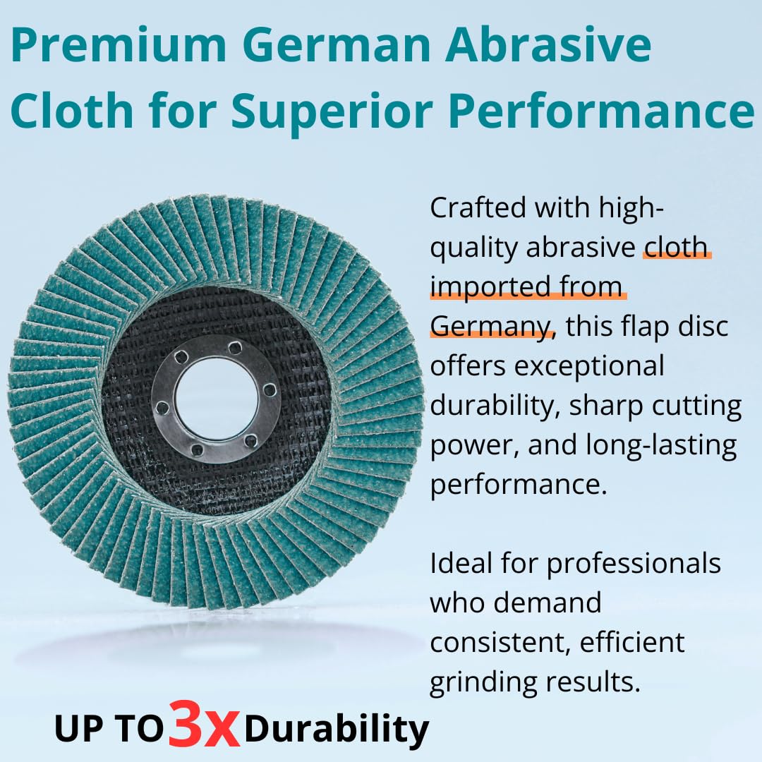 10 PACK 4-1/2" x 7/8" Premium VSM Zirconia Beveled Type 29 Flap Discs