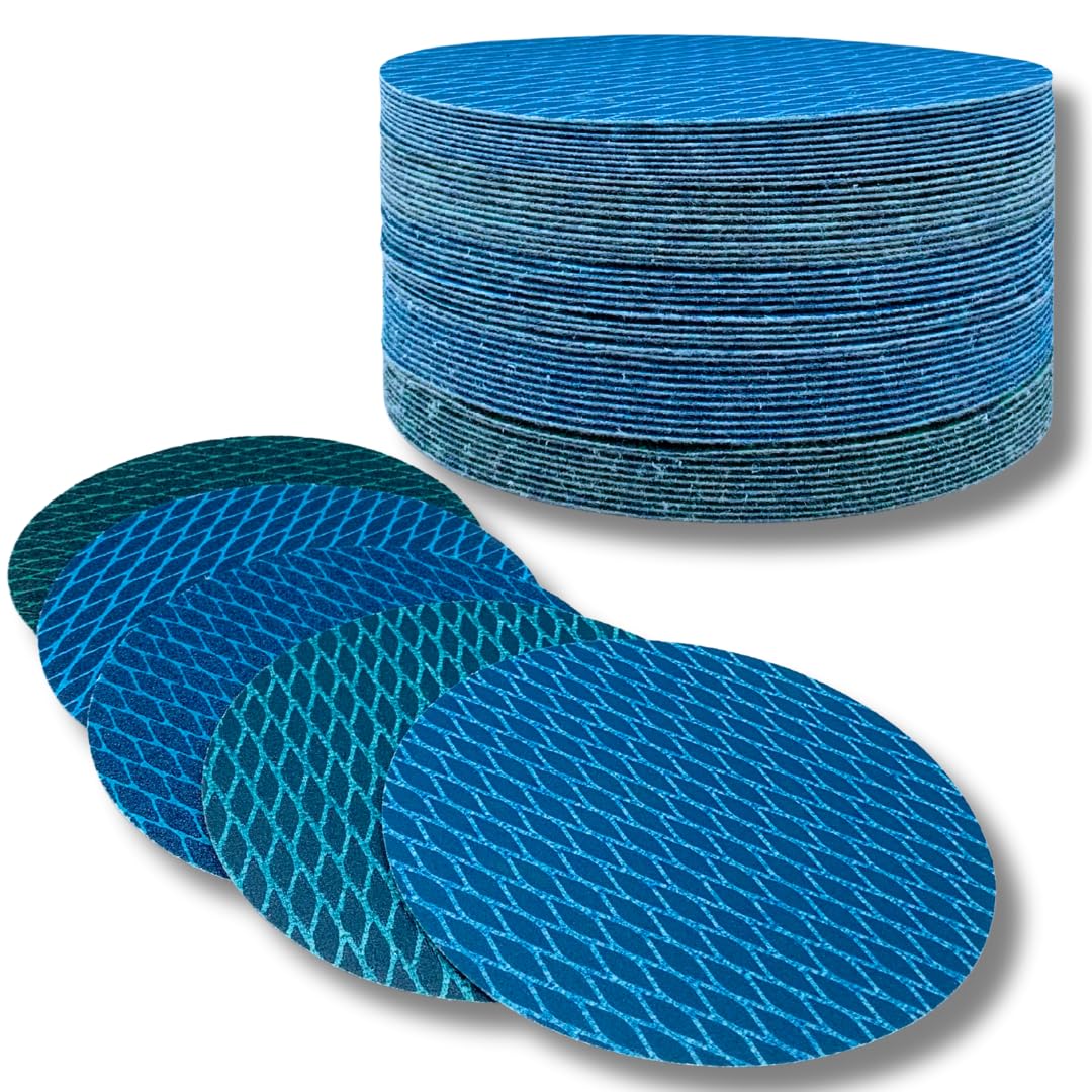 Whitby Abrasives 6 inch diamond shape hook and loop sanding discs, 50 pack