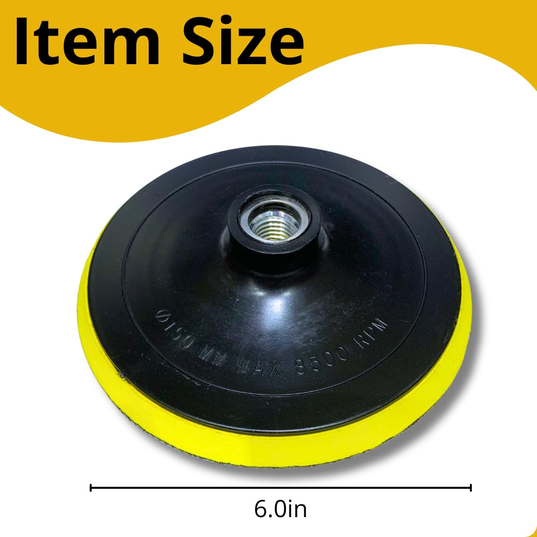 2 PACK 6" Hook and Loop Backing Plate, Backing Pad with 5/8"-11 for Sanding