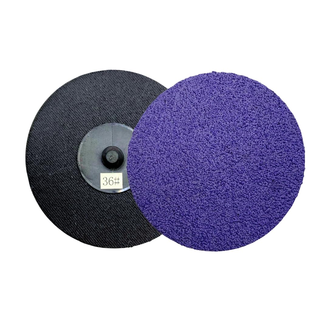 Disco de lijado de circonita morada con soporte de almohadilla de vástago de 1/4"