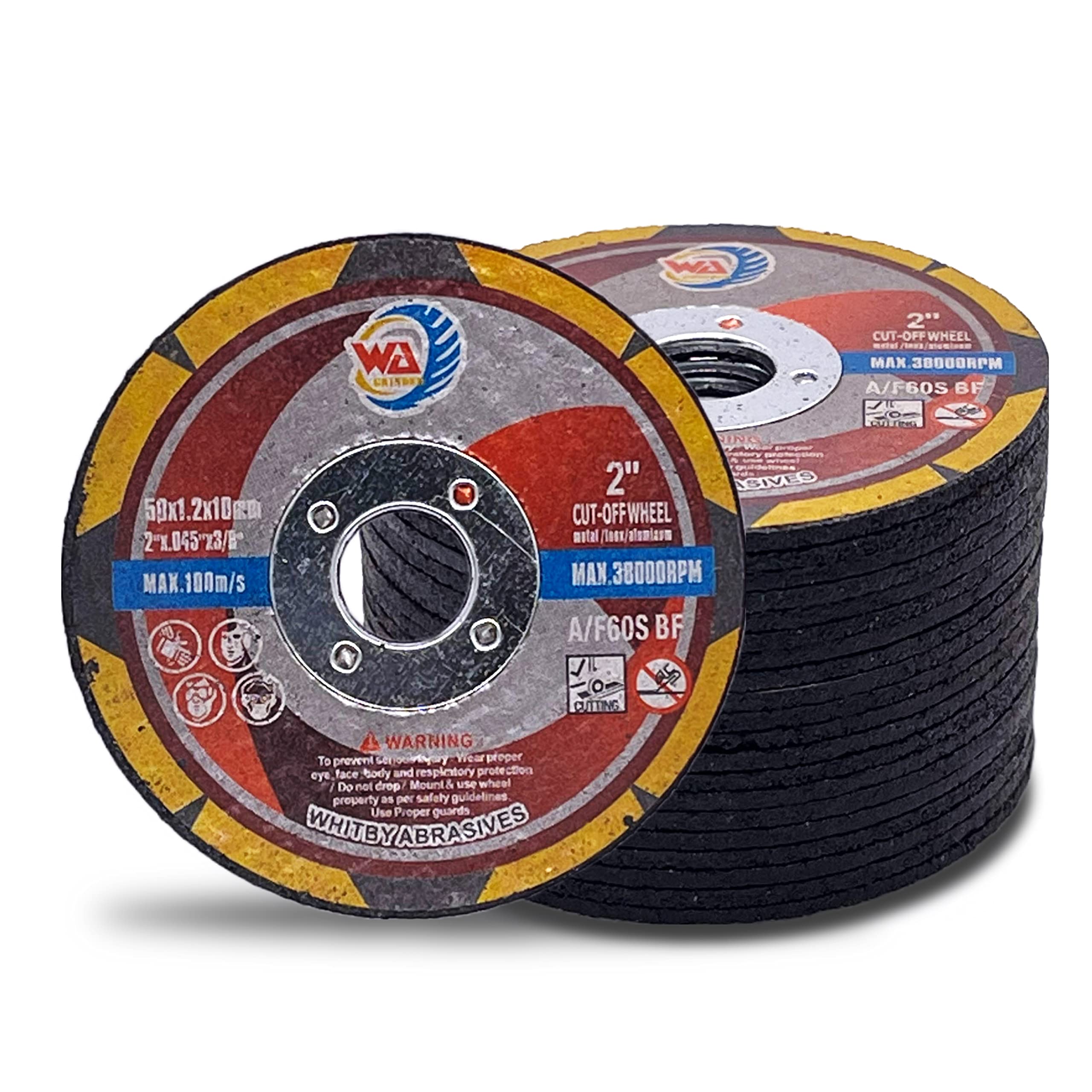 Whitby Abrasives 2 inch thin cutting wheels for metal and stainless steel, 20 pack