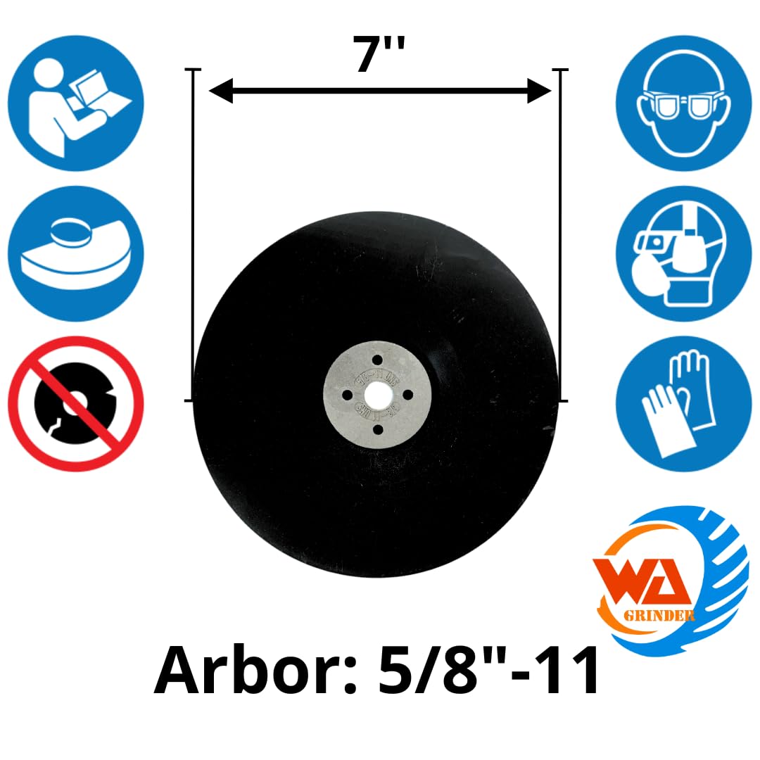Plato de respaldo para amoladora angular para disco de fibra de resina
