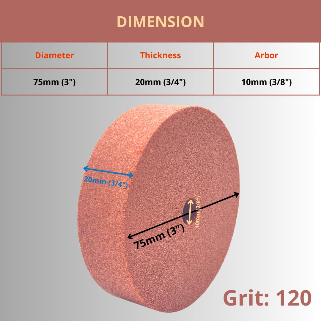 1 unidad - Muela de rectificar rotativa de 3"
