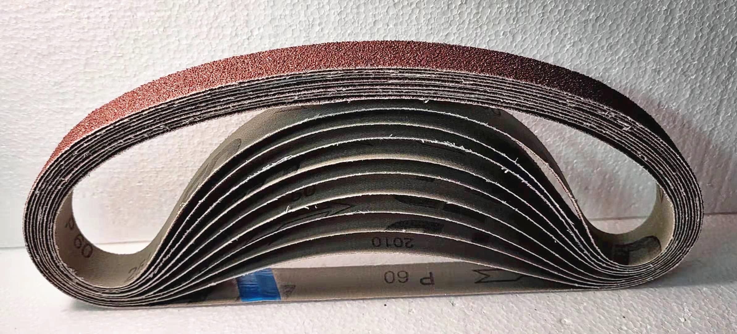 WA PAQUETE DE 10 - Banda de lija de óxido de aluminio de 1" x 30"